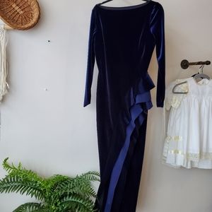 NEW Chiara Boni La Petite Robe velvet ruffle dress size 8